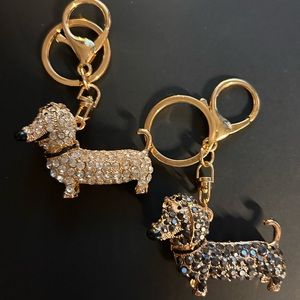 Crystal Dachshund key chain/charms